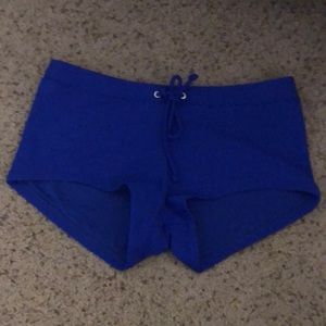 Royal blue boy-short style bikini bottom